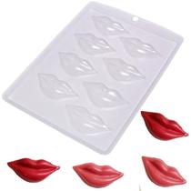 Forma de Acetato Boca Lábios Batom Make 2 Unidades