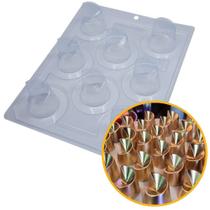 Forma de Acetato Bombom Chanfrado Grande Doces Finos