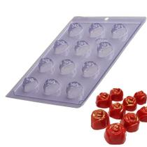 Forma de Acetato Bombom Rosas Doces Finos 2 Unidades