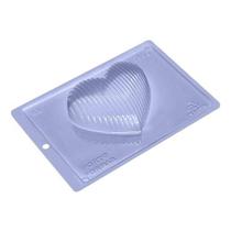 Forma de acetato com silicone coração listrinha porto formas