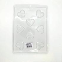 Forma de Acetato Coração Com Faixa - Cód. 758 - 1 unidade - Crystal - Rizzo