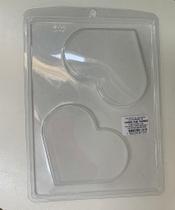 Forma de Acetato coração plano com 2 cav Mod.225 Crystal Confeitaria