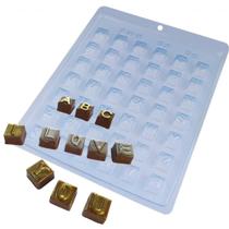 Forma de Acetato de Alfabeto Letras Números em Cubo