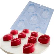 Forma de Acetato Especial Bombom Boca Beijo Trufa 3 Unidades