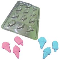 Forma de Acetato Picolé Sorvete Casquinha 2 Unidades