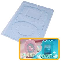 Forma de Acetato Porta Retrato Camafeu Moldura 13cm