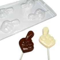 Forma de Acetato Simples Pirulito Mão Dedo Indicador 2 Unidades