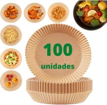 Forma De Airfryer Descartavel Antiaderente de Papel Cozinha Redondo Fritadeira Cozimento Protetor Forro Tapete