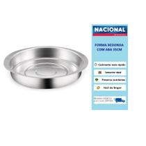 Forma De Alumínio Assadeira Redonda Com Aba 35cm - Alumínio Nacional Forma De Alumínio Assadeira Redonda Com Aba 35cm - Alumínio Nacional