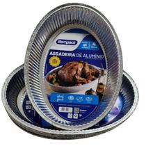 Forma de Alumínio Descartável 4L Oval, Prática e Resistente Forma de Alumínio Descartável 4L Oval, Prática e Resistente
