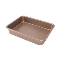 Forma De Assar Quadrada Antiaderente De Aço Carbono Dourada Para Bolos, Pães, Doces E Biscoitos
