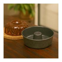 Forma de bolo 22 cm cinza Alegrete