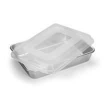 Forma de Bolo 9x13 Polegadas Nordic Ware - Alumínio Natural Comercial com Tampa Forma de Bolo 9x13 Polegadas Nordic Ware - Alumínio Natural Comercial com Tampa