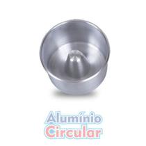 Forma de bolo c/ tubo 14x8cm alum. circular