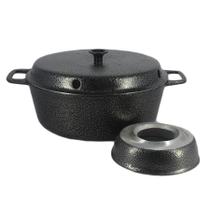 Forma de Bolo com Queimador em Alumínio Fundido Craqueado 22cm 1,8L