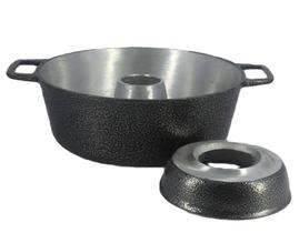 Forma de Bolo com Queimador em Alumínio Fundido Craqueado 28cm 3,5L