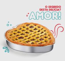 Forma de bolo coração 26cm grande em alumínio Forma de bolo coração 26cm grande em alumínio