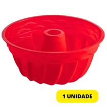 Forma De Bolo De Silicone Para Pudim E Torta Decorada Com Furo Central