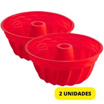 Forma De Bolo De Silicone Para Pudim E Torta Decorada Com Furo Central Forma De Bolo De Silicone Para Pudim E Torta Decorada Com Furo Central