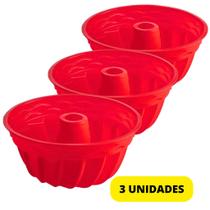 Forma De Bolo De Silicone Para Pudim E Torta Decorada Com Furo Central Forma De Bolo De Silicone Para Pudim E Torta Decorada Com Furo Central