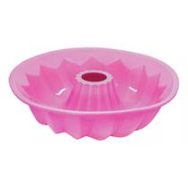 Forma de Bolo de Silicone Rosa 22cm Oikos