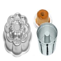 Forma de Bolo Decorada em Formato de Flor Suiça + Forma de Pudim com Tubo Ideal Para Forno Elétrico