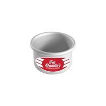 Forma de bolo Fat Dadio's Round 7,6 cm x 5,1 cm de alumínio anodizado prateado