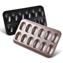 Forma de bolo Madeleines antiaderente de 12 cavidades em forma de concha