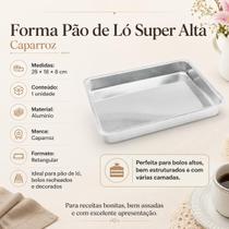 FORMA DE BOLO PÃO DE LÓ 1 SUPER ALTA 28cmx18cmx8cm (ALUM) FORMA DE BOLO PÃO DE LÓ 1 SUPER ALTA 28cmx18cmx8cm (ALUM)