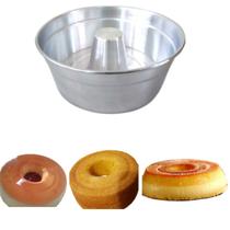 Forma De Bolo Pudim Com Furo Redonda Nº20 Em Alumínio Polido