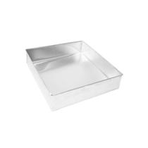 Forma De Bolo Quadrada 20 X 7 Fundo Fixo Doupan