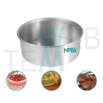 Forma de Bolo Redonda Alta 10x26 Alumínio Sustentável para Bolo, Cheesecake e Sobremesa, Cozimento Uniforme, Fácil Limpeza, Uso Caseiro e Profissional