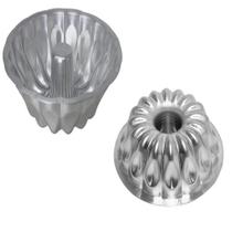 Forma de Bolo Redonda Alta Decorada Vulcão Formato Gota Suiça Alumínio Profissiona