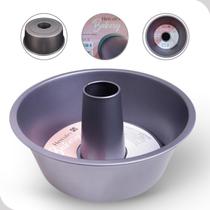 Forma de bolo redonda antiaderente 26 x 11cm hercules chumbo Forma de bolo redonda antiaderente 26 x 11cm hercules chumbo