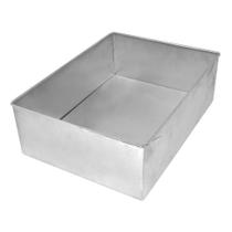 Forma De Bolo Retangular Grande Em Aluminio 40x30x10 Cm
