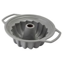 Forma de Bolo Vazada Antiaderente em Silicone com Alça Inox