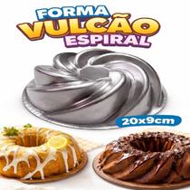 Forma De Bolo Vulcão Decorada Grande em Alumínio Grosso Elegante e Fácil de Desenformar Forma De Bolo Vulcão Decorada Grande em Alumínio Grosso Elegante e Fácil de Desenformar