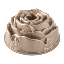 Forma de Bundt Nordic Ware Rose - 10 xícaras - Alumínio Fundido com Revestimento Caramelo