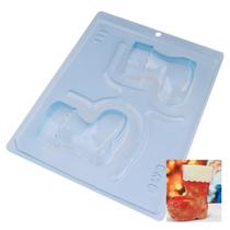 Forma De Chocolate Bota Feliz Natal Bwb Confeitaria 80G Forma De Chocolate Bota Feliz Natal Bwb Confeitaria 80G