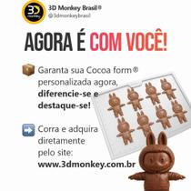 Forma de Chocolate Cocoa Labubu Pequeno - Edição Exclusiva 3D Monkey