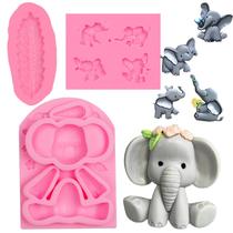 Forma de Chocolate muyulin Elefante para Chá de Bebê em Silicone Forma de Chocolate muyulin Elefante para Chá de Bebê em Silicone