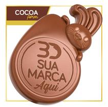 Forma de Chocolate Personalizada Coelhinho no Ovo Forma de Chocolate Personalizada Coelhinho no Ovo