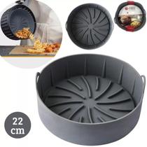 Forma De Cozimento Circular Silicone Para Air Fryer Fritadeira 22cm
