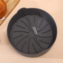 Forma de cozimento p/ air fryer redondo 22cm x 22cm x 8,3cm
