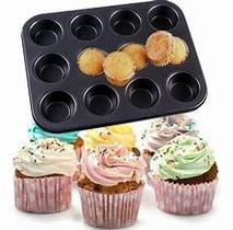 Forma de Cupcake Antiaderente 12 Cavidades