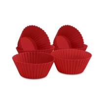 Forma De Cupcake De Silicone Muffins 6pcs Vermelha Multilaser - Ud144
