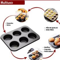 Forma De Cupcake / Muffin Para 6 Cavidades Antiaderente Teflon