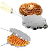 Forma De Fazer Waffle No Fogão Alumínio Fundido