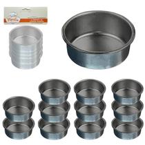 Forma de flandres para mini quiche com 12 pecas 1,5x3,8cm de ø na solapa