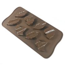 Forma de Folhas em Silicone Com 15 Espaços